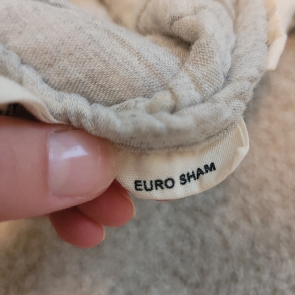 Anthropologie Textured Cheveron Grey Sham - Picture 5 of 9